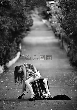 婦女,曝光,模型