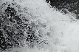 水,注入,瀑布