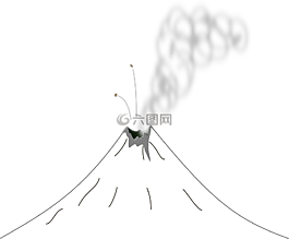 黑,白,火山