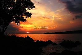 日落,克羅地亞,abendstimmung