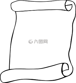 滾動,羊皮紙,白