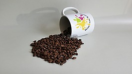 咖啡豆,咖啡杯,咖啡