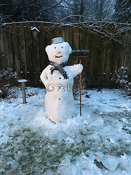 冬天,雪人,冷
