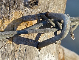 金屬,倒鉤鐵絲網(wǎng),特寫(xiě)