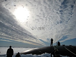 潛艇,北極,浮出水面