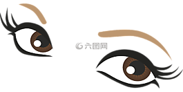眼睛,棕色,圖