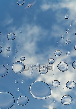 滴,水,天空