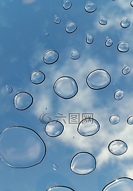 滴,水,天空