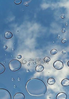 滴,水,天空