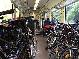 火車,騎自行車,自行車