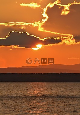 日落,abendstimmung,大自然的天空