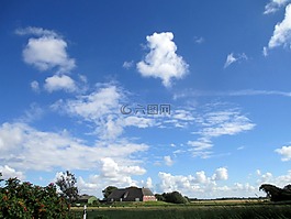 天空,寬,島