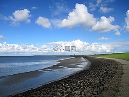 天空,寬,島