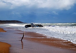 船舶,海灘,海