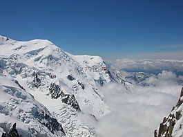 天空,山,雪