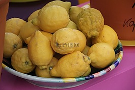 檸檬,板,靜物