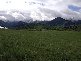 山,夏季,云