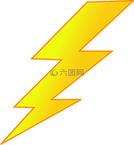 閃電,螺栓,黃色