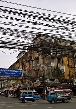 泰國(guó),街,電力
