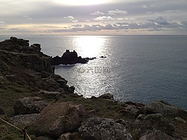 康沃爾郡,海,巖質(zhì)海岸