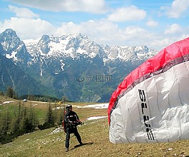 滑翔傘,bergsport,休閑