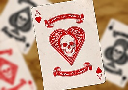 撲克牌,ace,心臟