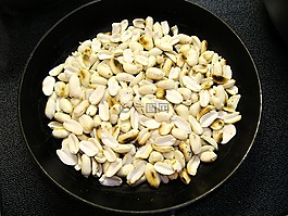坚果,干烤,锅