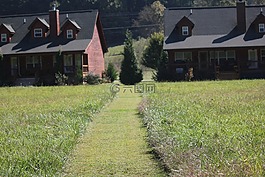 小木屋,草甸,山