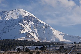 山,火山,墨西哥