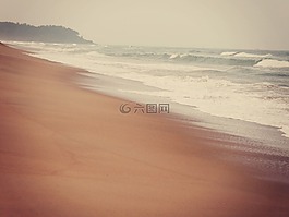 海灘,沙,海洋