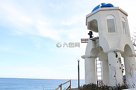 海滩射三,三圣托里尼,咖啡厅