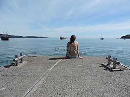 碼頭,mar,海灘