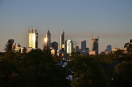 城市,珀斯,天際線
