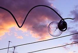 光,燈泡,電線