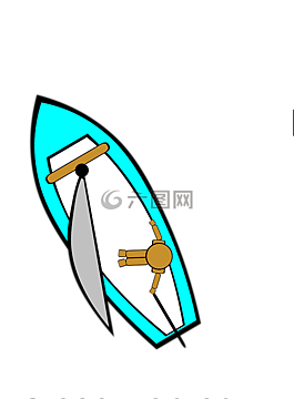 帆船,頂視圖,帆