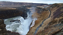 冰岛,gulfoss,大瀑布