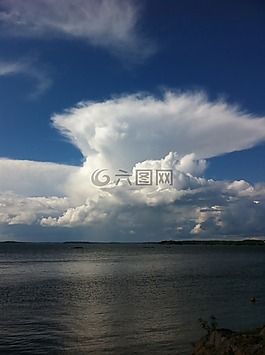 雷聲,云,夏天