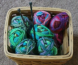 編織籃,針織,紗