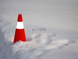 雪,锥,冬天