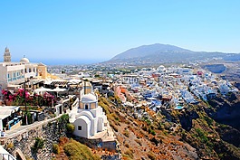 圣托里尼,火山口,懸崖