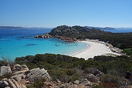 海灘,海,撒丁島