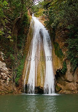 瀑布,湖,河