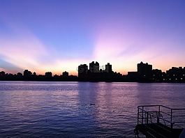 日落,臺(tái)北,河