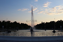 噴泉,水,水射流