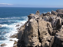 懸崖,海洋,海