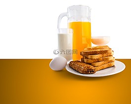食品,早餐,桔子汁
