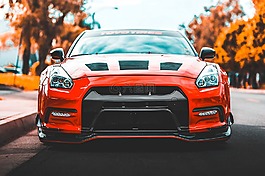 橙色,車,車輛