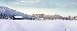寒冬,越野滑雪,雪