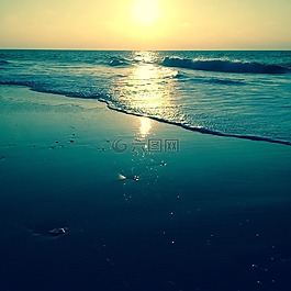 海洋,lacanau,海灘