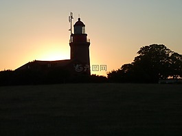 燈塔,夕陽,日落